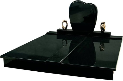 [6122] Doppelgrab Granit Nero Assoluto