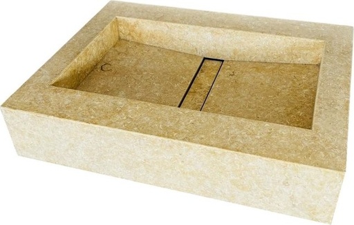 [6133] Steinwaschbecken Kalkstein Siena Antik