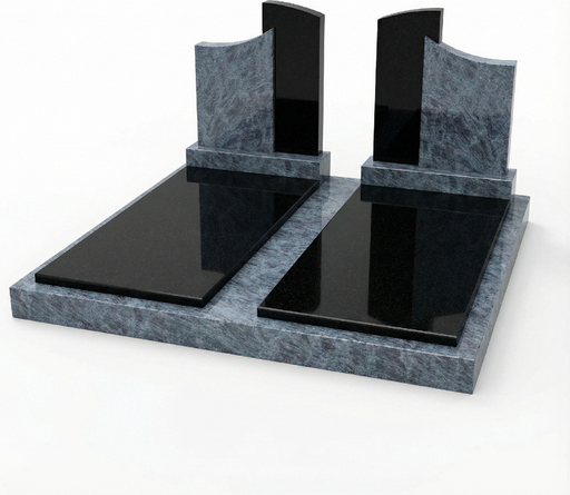 [6231] Doppelgrab Granit Vizag Blue Nero