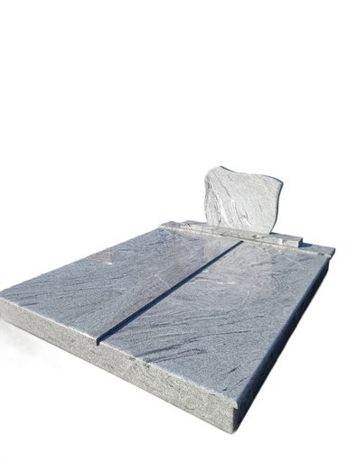[6302] Doppelgrab Granit Viscount White