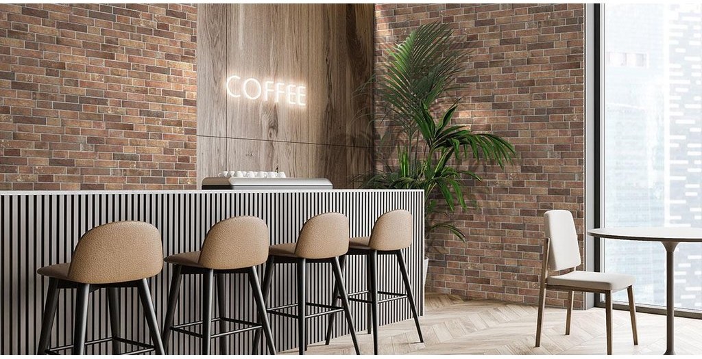 Keramikverkleidung Cera Panel Clay Copper 16×40 cm