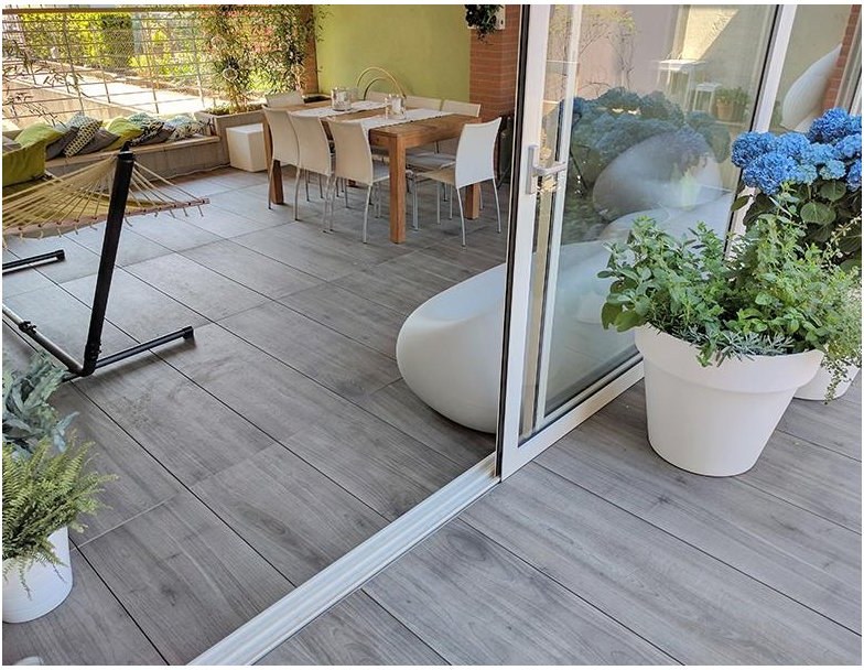 Außenplatten Harena Holz Grigio 2 cm