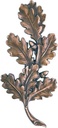 Bronze-Kranz mit Eichenblättern für Grabmal, 27×12 cm