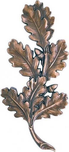 [ST-SK-01740] Bronze-Kranz mit Eichenblättern für Grabmal, 27×12 cm