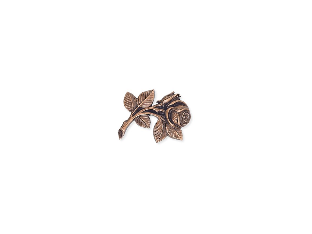 Bronze Rose für Grabmal, 7×10 cm