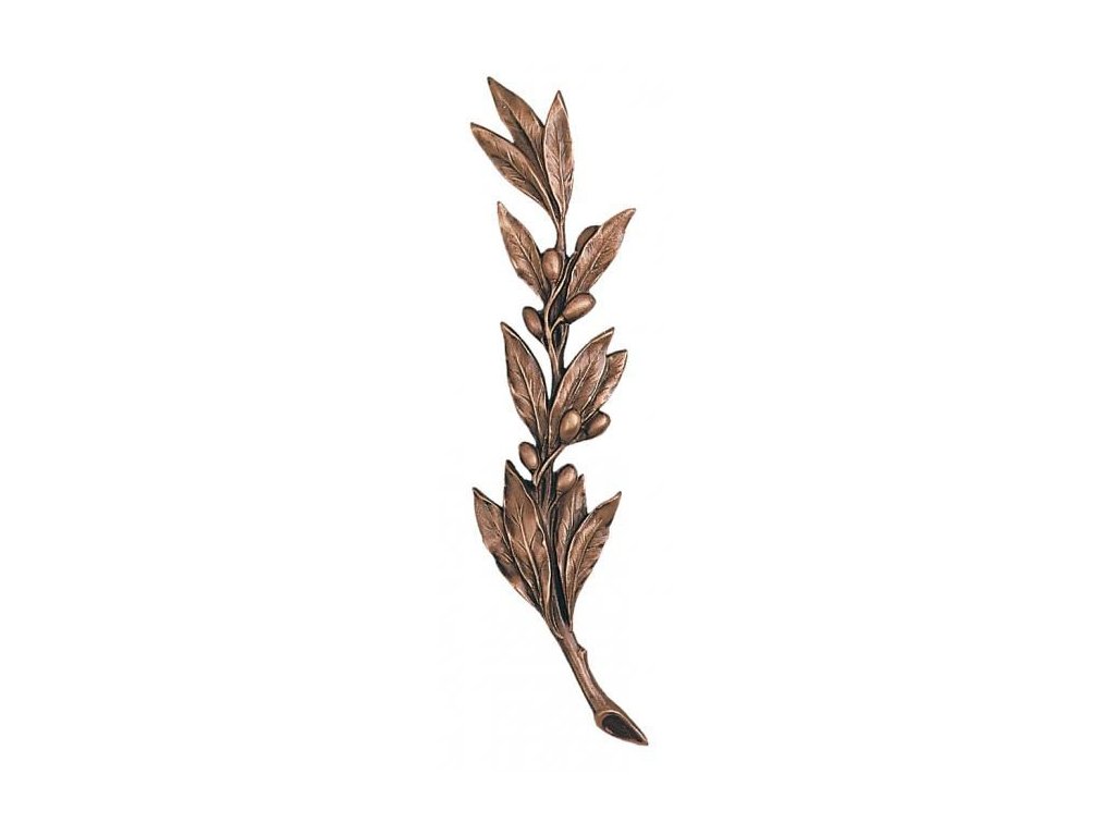 Bronze-Kranz mit Weide für Grabmal, 28×6 cm