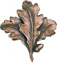 Bronze-Kranz mit Eichenblättern für Grabmal, 14×12 cm