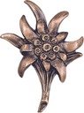 Bronze Edelweiß für Grabmal, 7×5 cm