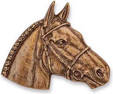 Bronze Kopf eines Pferdes für Grabmal, 9×10 cm