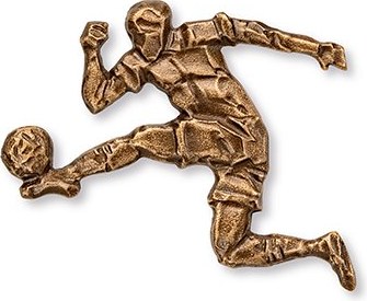 [ST-SK-18903] Bronze Fußballspieler für Grabmal, 9×9 cm oder 12×12,5 cm