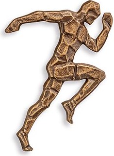 [ST-SK-18907] Bronze-Relief Sprinter für Grabmal, 8,5×6 cm oder 14×9,5 cm