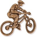 Bronze-Relief des Radfahrers auf dem Mountainbike, 7×7,5 cm