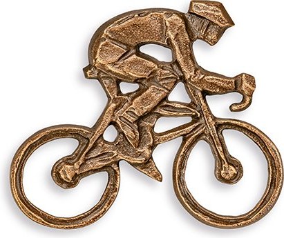 [ST-SK-18910] Bronze-Relief Radfahrer für Grabmal, 6,5×8 cm oder 9,5×11,5 cm