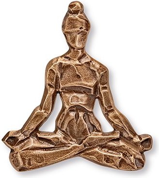 Bronze-Relief Lotusblume für Grabmal, 8×7 cm