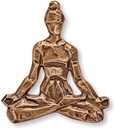 Bronze-Relief Lotusblume für Grabmal, 8×7 cm