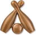 Bronze-Relief Kegeln für Grabmal, 9×9 cm oder 12×12 cm