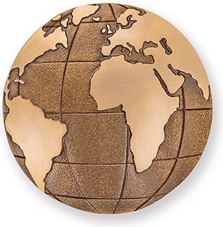 [ST-SK-18920] Bronze-Globus für Grabmal, Ø 9 cm oder 13 cm