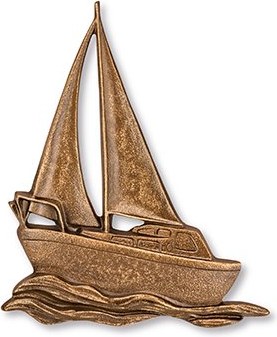 [ST-SK-18931] Bronze-Segelboot für Grabmal, 10×8,5 cm oder 15×12,5 cm