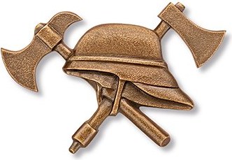 [ST-SK-18935] Bronze-Symbol Feuerwehr für Grabmal, 6×9 cm oder 9,5×15 cm