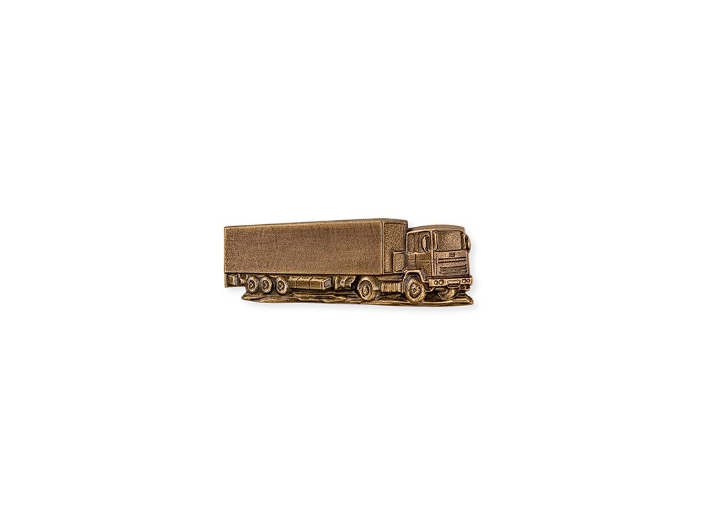 Bronze Lastwagen für Grabmal, 4×11 cm