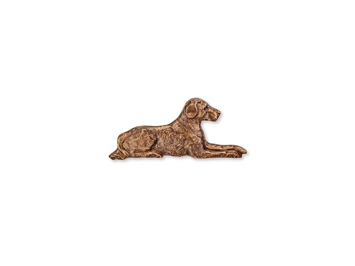 [ST-SK-18941] Bronze liegender Hund für Grabmal, 6,5×14 cm