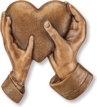 [ST-SK-18942] Bronze-Relief Liebe für Grabmal, 13×11,5 cm
