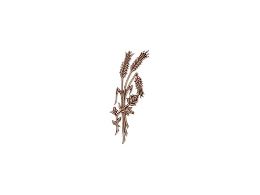 [ST-SK-20113] Bronze-Dekoration für Grabmal Klasy mit Rose, 24×8 cm