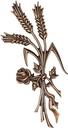 Bronze-Dekoration für Grabmal Klasy mit Rose, 29×13 cm