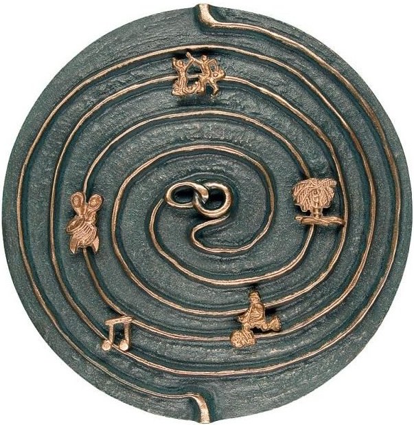 Bronze Lebensspirale für Grabmal, Ø 25 cm