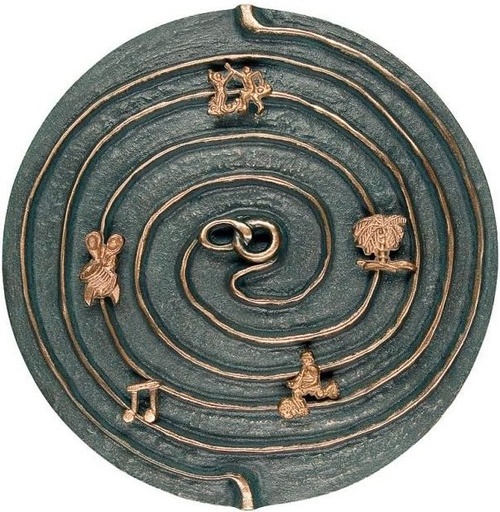 [ST-SK-20166] Bronze Lebensspirale für Grabmal, Ø 25 cm