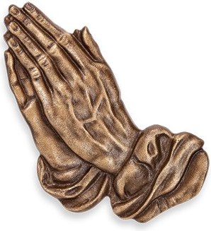 [ST-SK-20207] Bronzene betende Hände für Grabmal, 12×9 cm