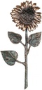 Bronze Sonnenblume für Grabmal, 47×23 cm