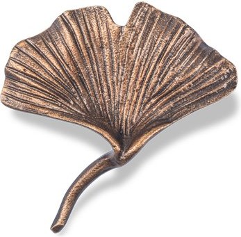 [ST-SK-20275] Bronze-Blatt ginko für Grabmal, 9×9 cm