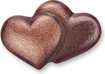 [ST-SK-20419] Bronze-doppeltes Herz für Kindergrabmal, 3×5 cm