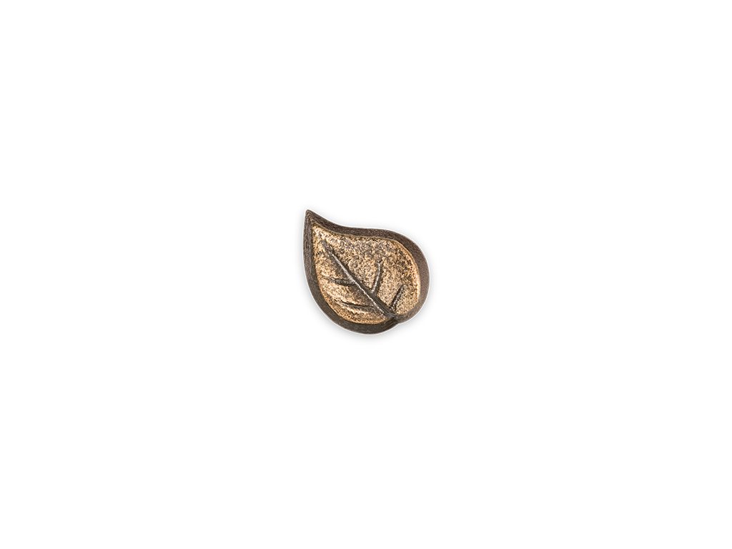 Bronze-Blatt für Grabmal, 2×1 cm