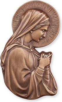 Bronze-Maria für Grabmal, 16×9 cm