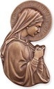 Bronze Mária für Grabmal, 16×9 cm
