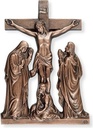 Bronze-Kreuzgruppe für Grabmal, 15×11 cm