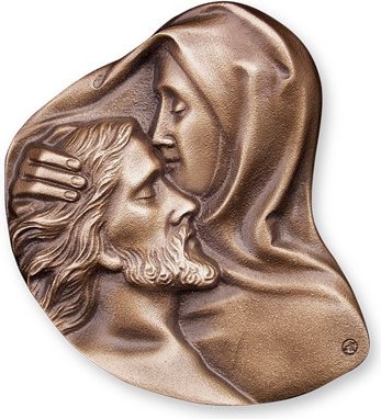 [ST-SK-20479] Bronze Pieta für Grabmal, 8×8 cm