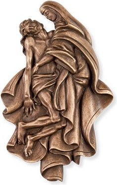 [ST-SK-20496] Bronze Pieta für Grabmal, 11×7 cm