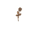 Bronze Rose für Grabmal, 10×4 cm