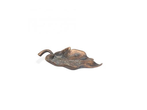 [ST-SK-20546] Bronze-Blatt wie Vogelbad für Grabmal, 9×17 cm