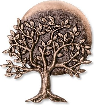 [ST-SK-20570] Bronze Baum des Lebens für Grabmal, 15×13 cm