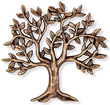 [ST-SK-20580] Bronze Baum des Lebens für Grabmal, 12,5×13 cm