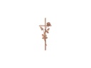 Grabkreuz Scriptura mit Rose, Bronze, 40–60 cm