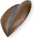 Bronze-Rosenblatt für Grabmal, 8×6 cm