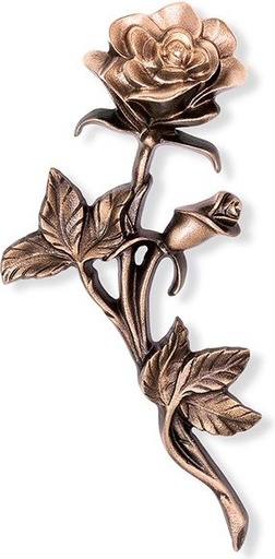 [ST-SK-20615] Bronze-Rose für Grabmal, 21×10 cm