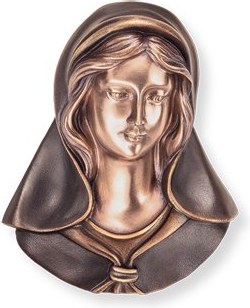 Bronze Mária für Grabmal, 19×16 cm