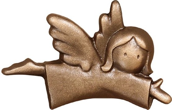 Bronze Engel für Kindergrabmal, 7×10 cm