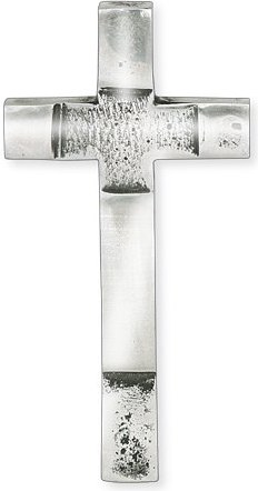 [ST-SK-20726] Grabkreuz mit Kristall, Edelstahl, 10×5 cm
